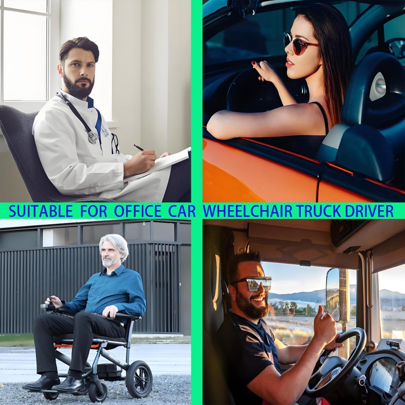 Gonexway وسادة مقعد ميموري فوم من غونيكسواي بتصميم مريح على شكل L لمقاعد المكتب ومقاعد السيارات وسادة مقعد لسائقي الشاحنات، وسائد مقاعد السيارات لدعم أسفل الظهر (أسود) - Image 5