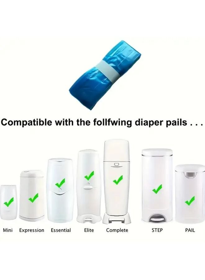 8 أكياس إعادة تعبئة لفة L178 × W10 لصناديق قمامة القطط وحفاضات الأطفال، تتميز بخصائص إغلاق ممتازة ومتانة عالية - Image 5