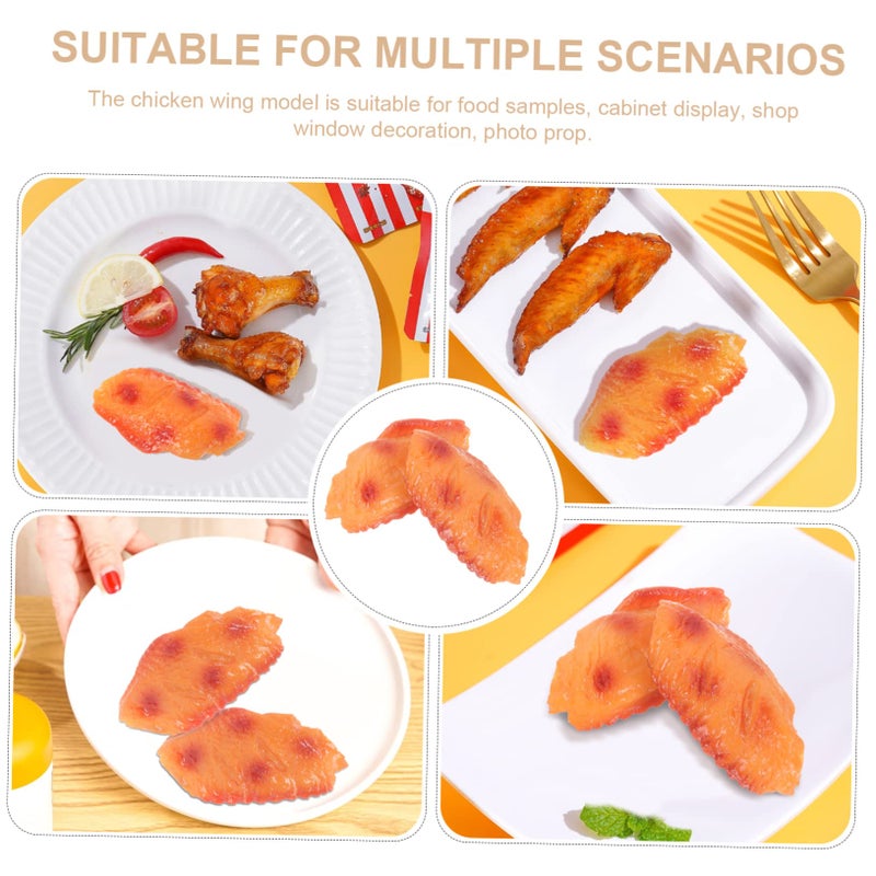 Faux Chicken Wing Props 5PCS Realistic Display Models For Photography Decoration - Image 5