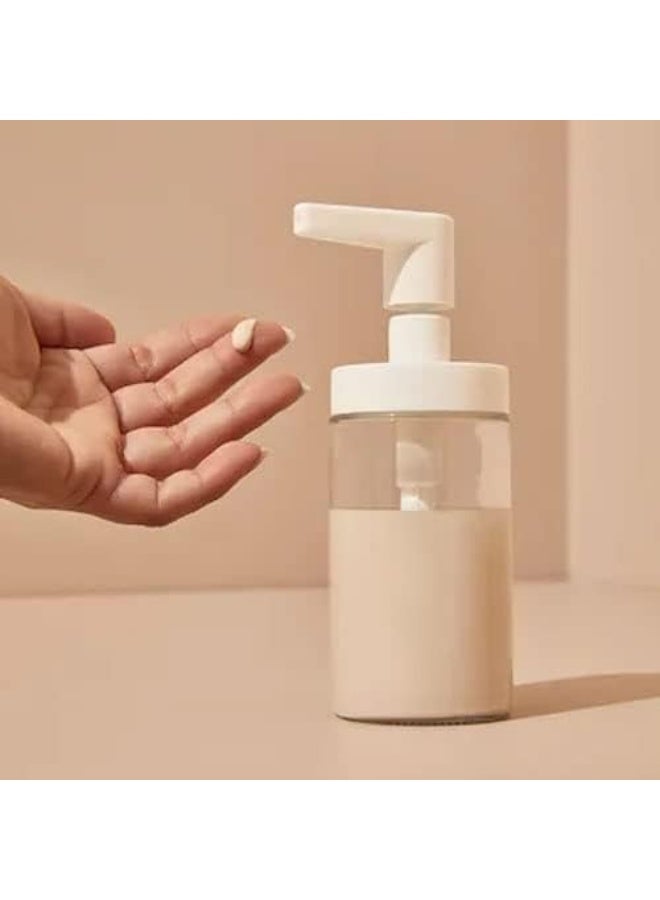 أيكيا موزع صابون سائل أبيض سعة 200 مل - زجاجة مضخة قابلة لإعادة التعبئة لغسل اليدين وصابون الأطباق واللوشن، موزع بلاستيكي متين مانع للتسرب للاستخدام في الحمام والمطبخ - Image 2