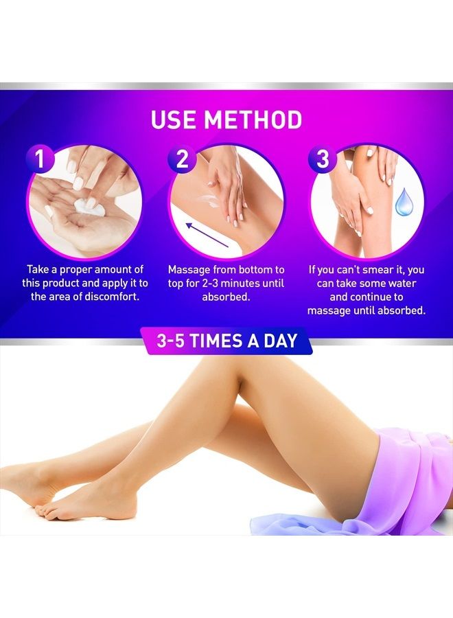 PHARMAPULSE Varicose Veins Cream, Varicose Vein & Soothing Leg Cream, Natural Varicose & Spider Veins Treatment, Strengthen Capillary Health, Improve Blood Circulation, Tired and Heavy Legs Fast Relief 2oz - Image 5