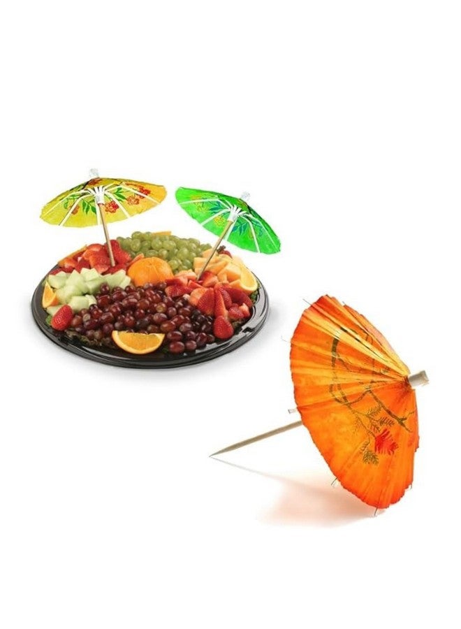 Unify EcoHomes 100 Pieces Umbrella Toothpick | Tropical Hawaiian Topper | Wooden Bamboo Luau Sticks | Cocktail Decorative | Snack Cakes Fruit Bar Café Home Party Supplies - Image 1