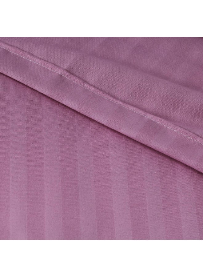 Luxury 3-Piece Pink Cotton Bed Sheet Set – Ultra Soft Flat Sheet & Pillowcases with Striped Design, Breathable & Comfortable for Home or Hotel (Single/Double) - Image 2