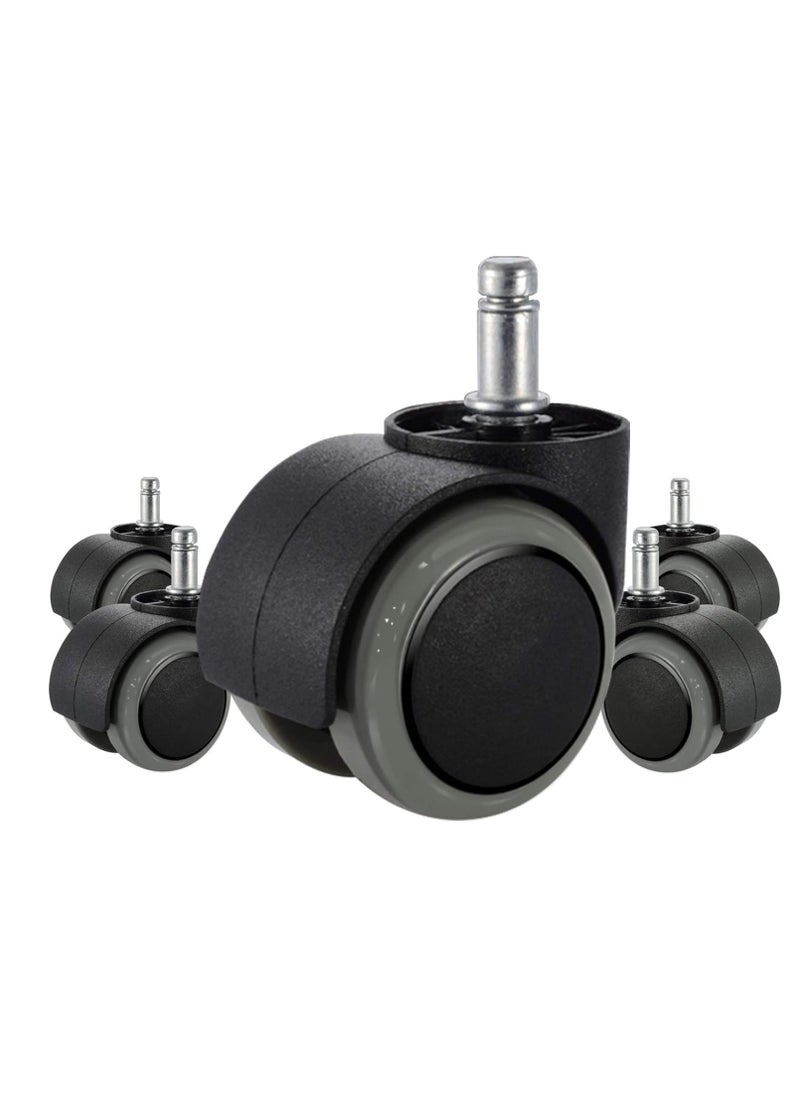 Generic - Office Chair Wheels Replacement for IKEA Chairs, 10mm Stem (Set of 5), 2" Heavy Duty Swivel Polyurethane Casters for IKEA Chair Furniture Accessories, Protection for Hardwood Floors Carpet - Image 1