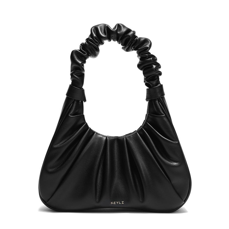 Keyli Cute Purses Mini Shoulder Bag for Women Waterproof Leather Tote Handbags fashionable travel Large clutch hobo purse with Magnetic Closure Black - Image 1