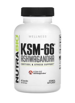 NutraBio KSM 66 Ashwagandha 600 mg 60 Capsules  - Image 1