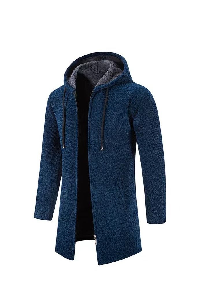 Loquat Fall/winter Plus Fluff  Sweater Cardigan Chenille Hooded Jacket  - Image 2