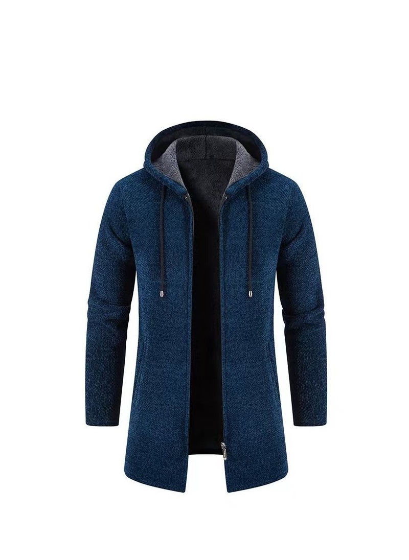 Loquat Fall/winter Plus Fluff  Sweater Cardigan Chenille Hooded Jacket  - Image 1