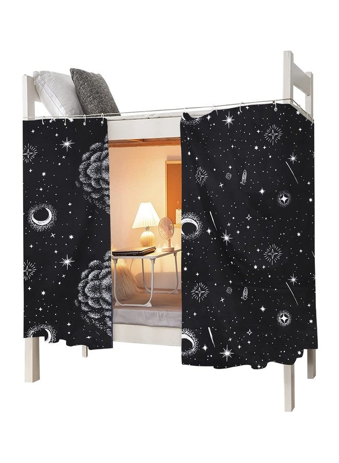 MioCloth Bunk Bed Curtains Dormitory Room Lightproof Decorative Roomate Privacy Cover Canopy Photo Background Decor Backdrop Blackout Curtain Stars - Image 2