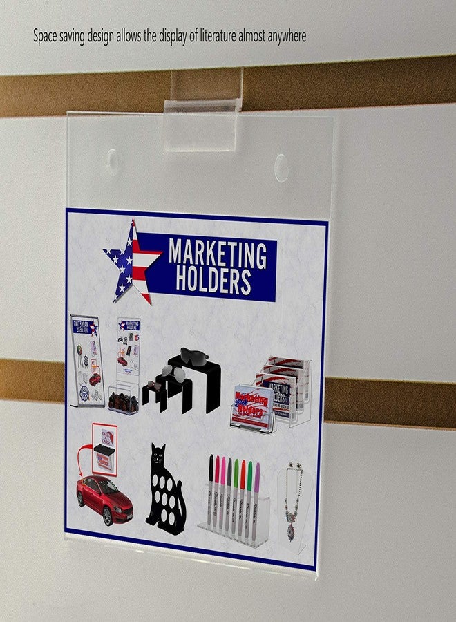 Marketing Holders 10 Pack Slatwall Sign Holder 5.5" x 3.5" Horizontal Price Tag Display Top or Side Load Small Ad Sleeve for Retail Stores and Offices Clear Acrylic Literature Frame - Image 3