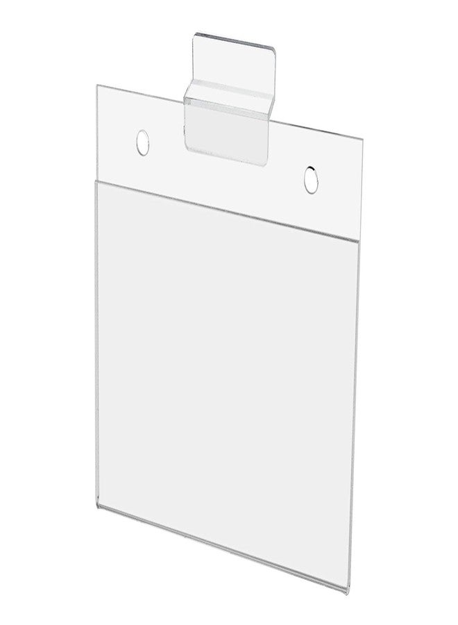 Marketing Holders 10 Pack Slatwall Sign Holder 5.5" x 3.5" Horizontal Price Tag Display Top or Side Load Small Ad Sleeve for Retail Stores and Offices Clear Acrylic Literature Frame - Image 1