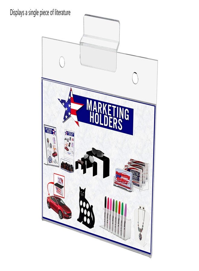 Marketing Holders 10 Pack Slatwall Sign Holder 5.5" x 3.5" Horizontal Price Tag Display Top or Side Load Small Ad Sleeve for Retail Stores and Offices Clear Acrylic Literature Frame - Image 4