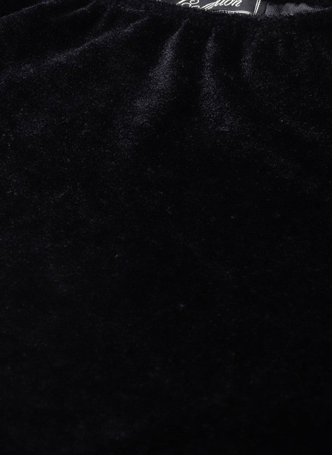 Rue Collection بلوزة سوداء بأكمام جرس للنساء - Image 4