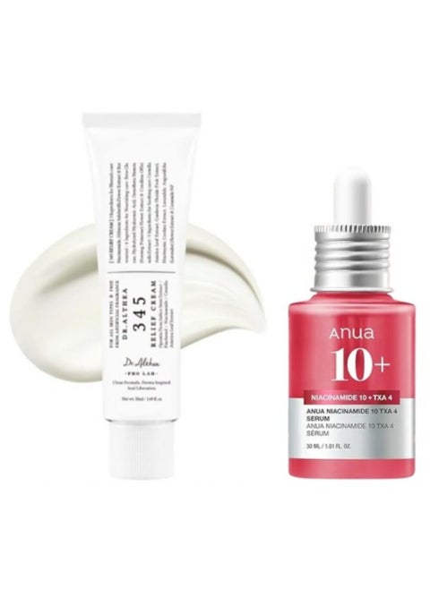 Dr. Althea Soothing & Moisturizing Cream 345, 50 ml + 10% Niacinamide + 4% Tranexamic Acid Serum 30ML