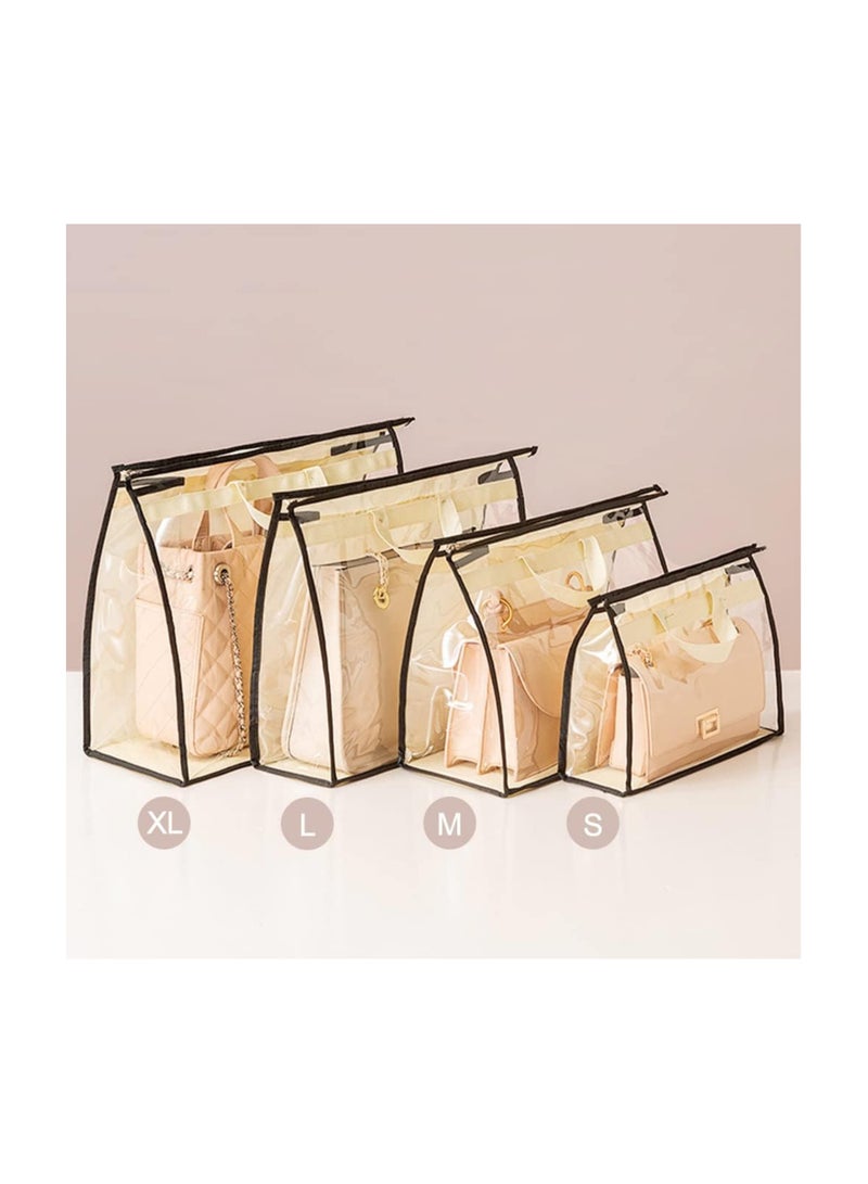 4 Pack Handbag Dust Bags Clear Purse Storage Organizer for Closet, Zipper Hanging Storage Bag for Handbags  - Image 5