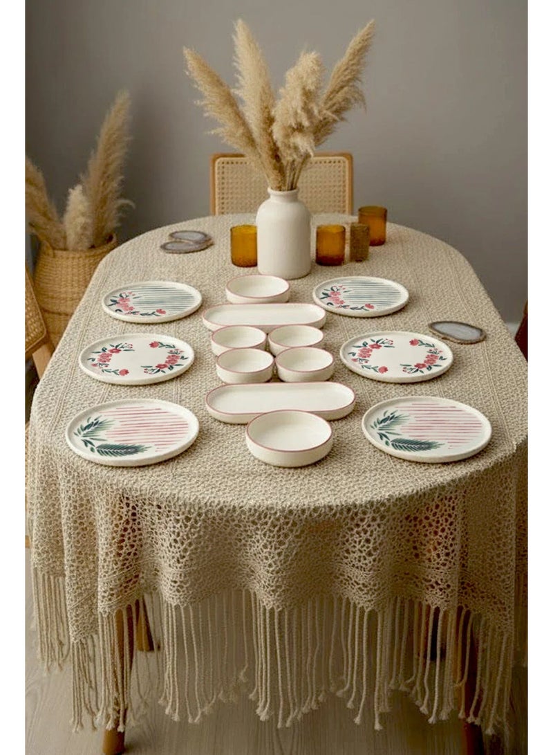 كيتشن لايف طقم إفطار سيراميك ساكورا 14 قطعة لـ 6 أشخاص - Image 2