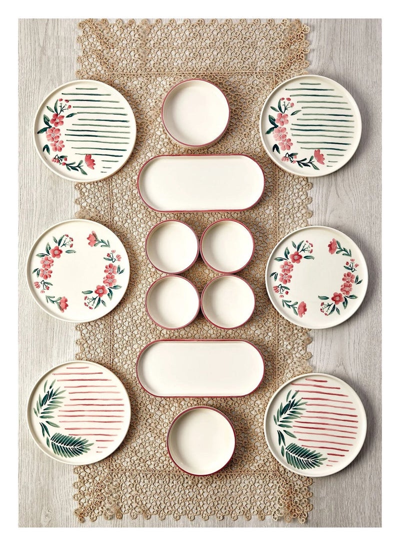 كيتشن لايف طقم إفطار سيراميك ساكورا 14 قطعة لـ 6 أشخاص - Image 3