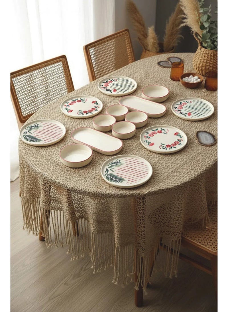 كيتشن لايف طقم إفطار سيراميك ساكورا 14 قطعة لـ 6 أشخاص - Image 1