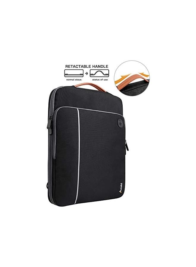 	Acoki حقيبة كتف للكمبيوتر المحمول مقاس 13-14.1 بوصة لجهاز MacBook Air مقاس 13.3 بوصة، وجهاز MacBook Pro Retina مقاس 13 بوصة، وحقيبة كمبيوتر محمول متقاطعة للجسم، لجهاز iPad Pro 2020 مقاس 11 بوصة، - Image 2