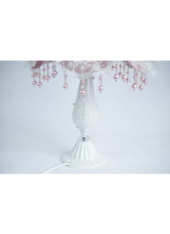 Netten Evime 1 Pink Flower Decorated Lampshade Pink Classic Fabric  - Image 4