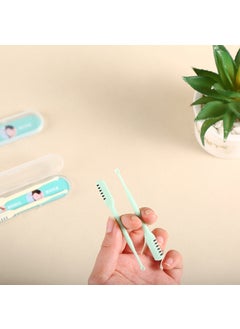 Generic In stock double-headed nose hair scissors manual safety cleaning nose hole double-headed ear pick portable nose hair trimmer  - Image 3