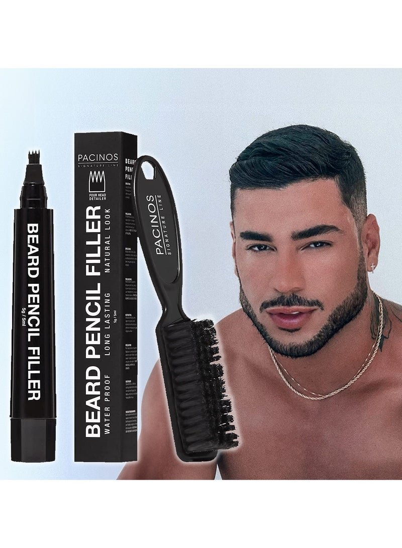 amazing.EGP Beard Filler Pen for Men - Water and Sweat Resistant, Long Lasting - Beard Filler Pen with Small Brush Creates a Natural-Looking Beard, Mustache and Eyebrows - Image 1