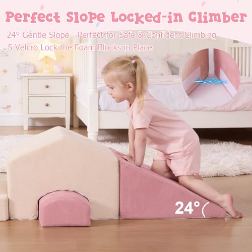 STAOLENE 5Piece Toddler Climbing Toys Indoor Baby Foam Climbing Blocks with Ball Pit for Toddlers Foam Play Gym Climber Structure for Motor Skills DevelopmentBalls Not Included - Image 5