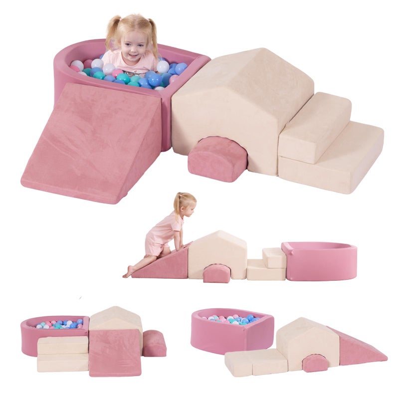 STAOLENE 5Piece Toddler Climbing Toys Indoor Baby Foam Climbing Blocks with Ball Pit for Toddlers Foam Play Gym Climber Structure for Motor Skills DevelopmentBalls Not Included - Image 3