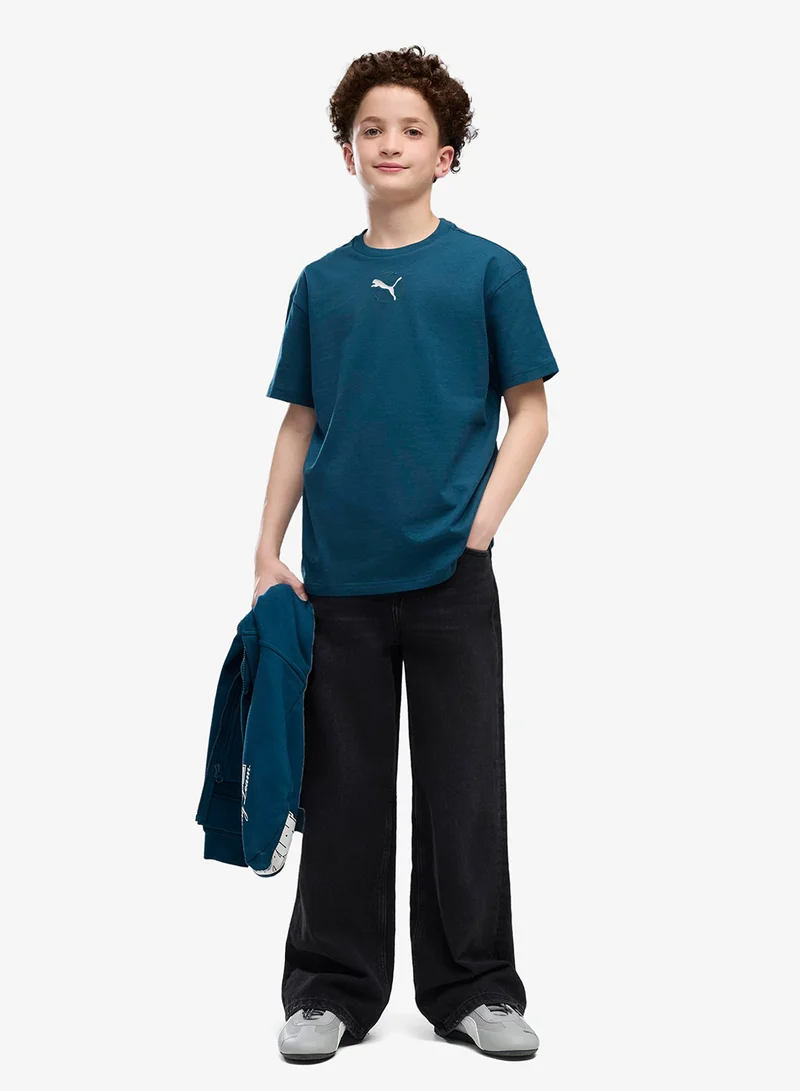 Puma Midnight Petrol Youth Relaxed Graphic T-Shirt  | Best Price UAE
