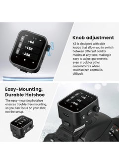 Godox Godox X3-S Touchscreen TTL Wireless Flash Trigger for Sony Camera, 1/8000s HSS TTL TCM Function, Built-in Battery USB-C Charge Flash Transmitter Compatible with Sony A7IV A7C A7M4 A7R A7RIII  - Image 4