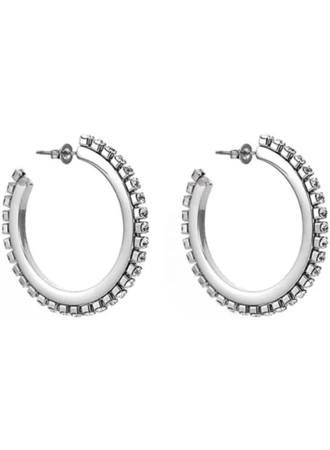 لي كوبر أقراط نسائية من لي كوبر ستانلس ستيل فضي