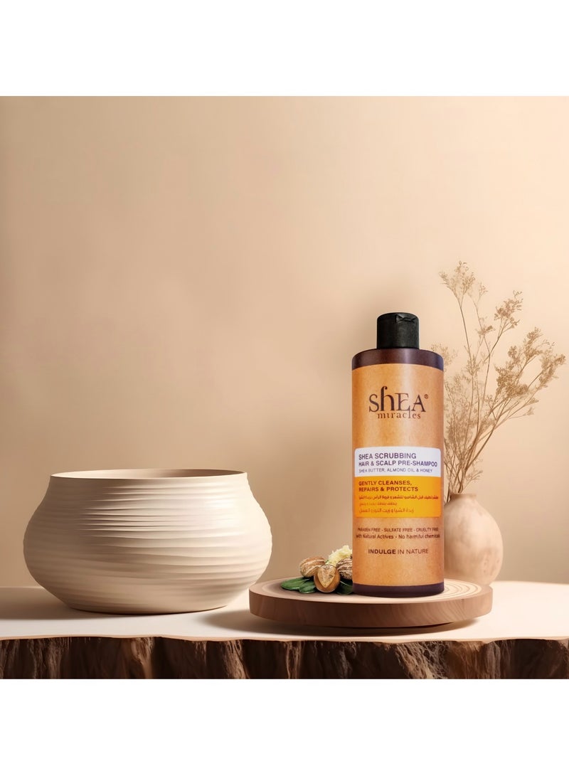 ShEA miracles Shea Scrubbing Hair And Scalp Pre Shampoo 300ml - Image 2