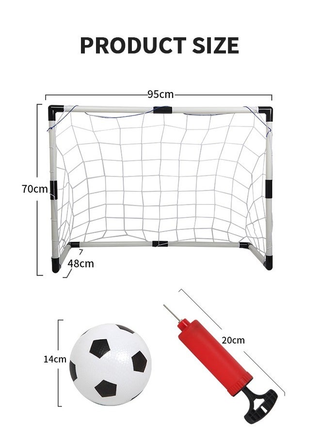 GROIC - 1 Set Mini Football Goal Kids Mini Soccer Goal Soccer Goals Kids Soccer Kids Sports Toys Mini Soccer Goals Goal Net Combination Football Frame Web Portal Child Portable Set with Pump, 95*70CM - Image 1