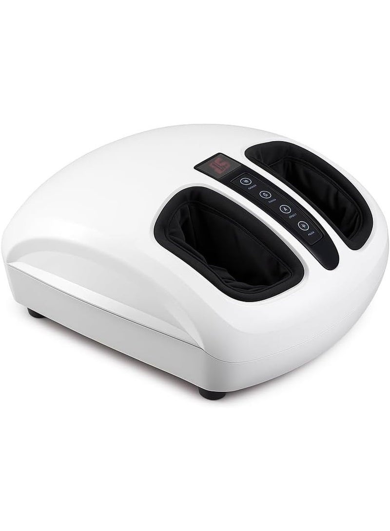 أوزون جهاز تدليك القدمين شياتسو ثلاثي الأبعاد بالأوزون | ضمان لمدة عام | جهاز تدليك القدمين مزود بشاشة LED ووحدة تحكم بثلاثة أوضاع وغطاء قماشي للقدم (أبيض) - Image 1