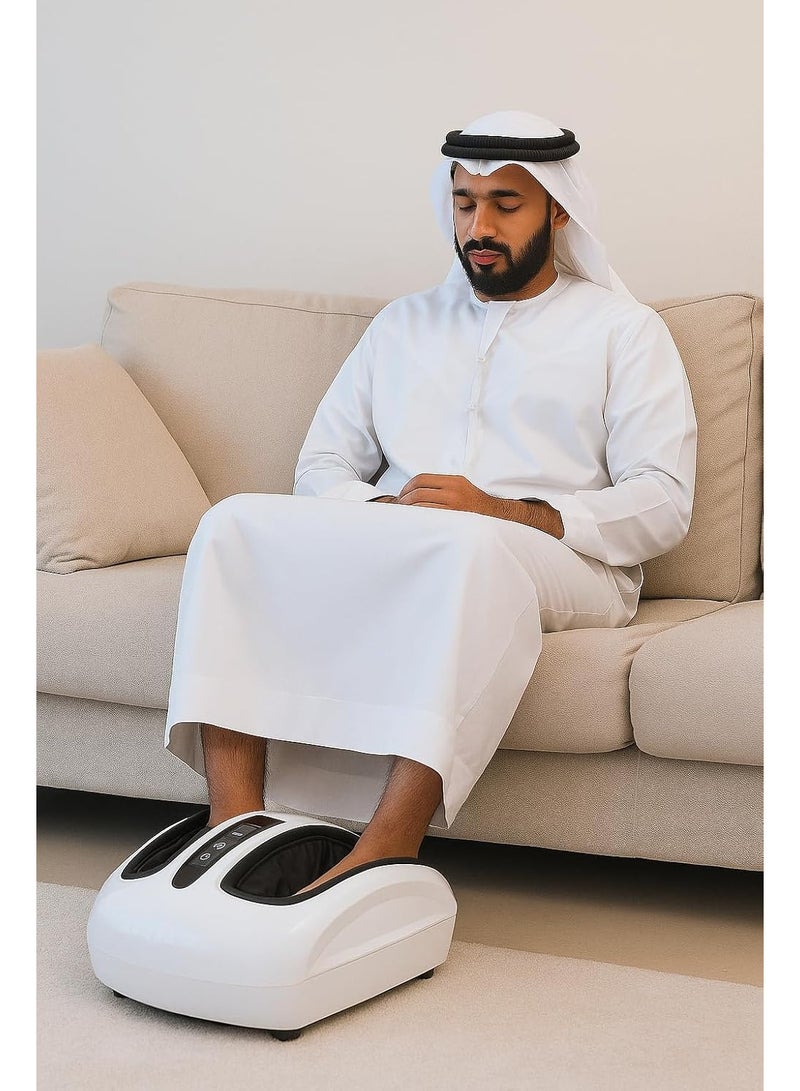 أوزون جهاز تدليك القدمين شياتسو ثلاثي الأبعاد بالأوزون | ضمان لمدة عام | جهاز تدليك القدمين مزود بشاشة LED ووحدة تحكم بثلاثة أوضاع وغطاء قماشي للقدم (أبيض) - Image 2