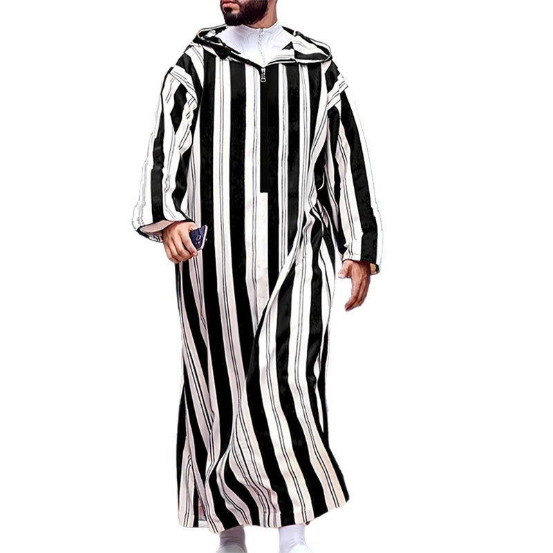 Men's Embroidered Long Kurta with Side Pockets - Image 5