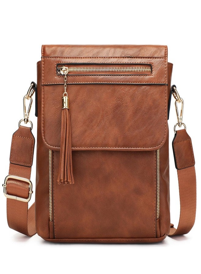UBAYMAX Leather Purses for Women, Vegan Crossbody Bags for Women Hobo Bag Purses Shoulder Handbags With Wide Shoulder Strap (Dark Brown) - Image 1