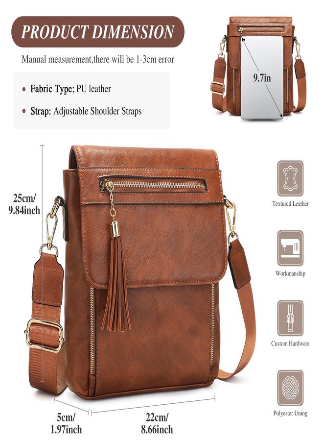 UBAYMAX Leather Purses for Women, Vegan Crossbody Bags for Women Hobo Bag Purses Shoulder Handbags With Wide Shoulder Strap (Dark Brown) - Image 4