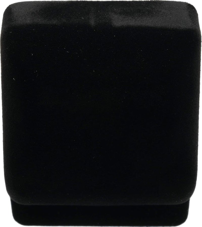 Luxury Black Velvet Jewelry Box, Ring Box with Flip Lid - 1 Piece (Black) - Image 4