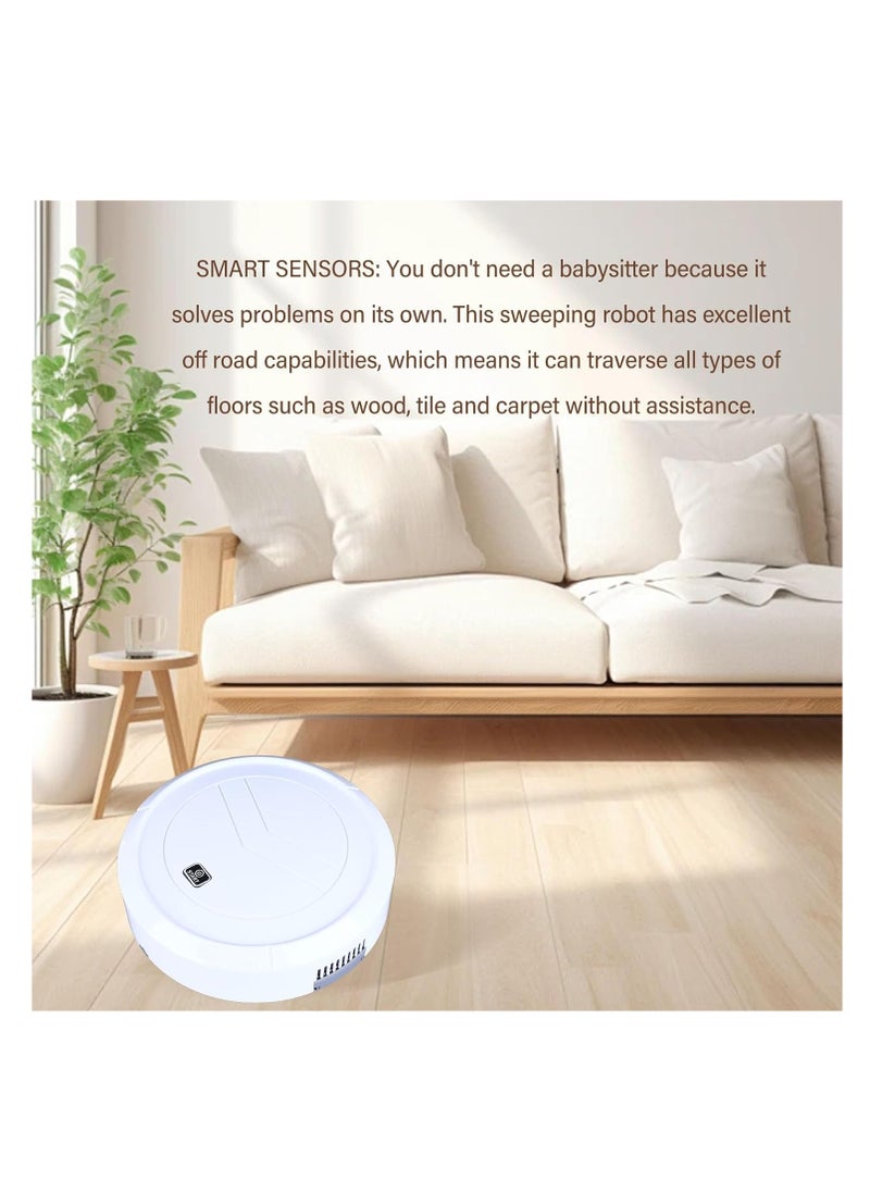 Robot Vacuum and Mop Cleaner, 1200mAh Robot Vacuum Cleaner Automatic Sweeping Robot Strong Suction Robotic Vacuum for Wooden Floors Tiles Carpets - pzsku/ZF2EED9C390EA9A367383Z/45/_/1718348034/e56e9250-5151-4e9c-9e64-944a973a095a