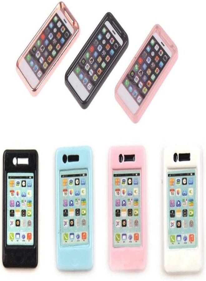Welecom 7Pcs Dollhouse Mini Mobiles Phones Scene Miniatures Cell Phones Metal Simulation Cellular Phone Doll Pho-NES Telephones Model Play Scene DIY 1/12 1/6 Scale Dolls House Decor Kid Pretend Toys - Image 2