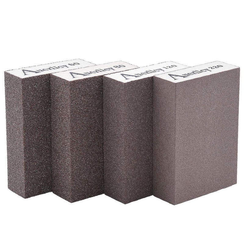 Auerllcy Sanding Sponge Auerllcy CoarseMediumFineSuperfine 4 Different Specifications Sanding Blocks AssortmentWashable and Reusable - Image 1