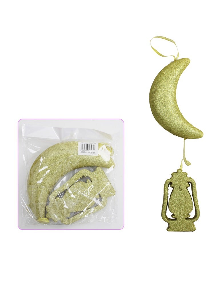 PARTY FUN Glittering Hanging Lantern and Moon Duo Golden Luminescence for Unforgettable Nights  - Image 2