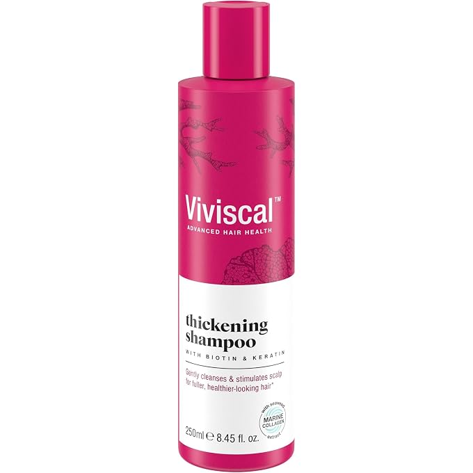 Viviscal Advanced Hair Health Thickening Shampoo Formulated with Biotin and Keratin Fortified with Marine Collagen & Seaweed Extract Helps Strengthens Hair & Reduces Breakage, 250ml - Image 1