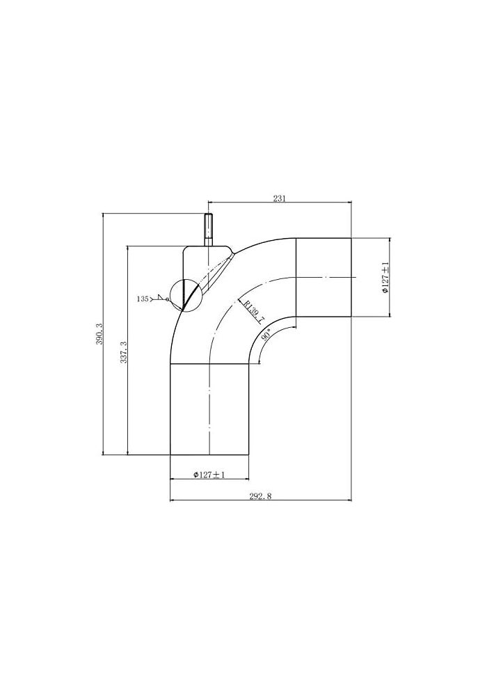 TBOZZ 5" Exhaust Elbow (12F-17476A) for Freightliner Columbia - Image 4