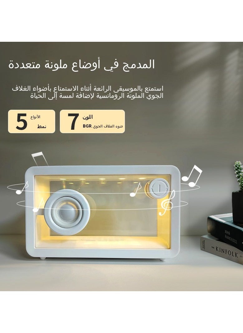 حصريا - مكبر صوت بلوتوث شفاف وبسيط جديد مع إضاءة محيطة - Image 1