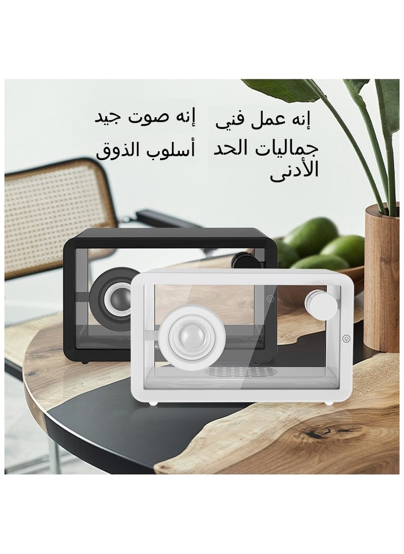 حصريا - مكبر صوت بلوتوث شفاف وبسيط جديد مع إضاءة محيطة - Image 1
