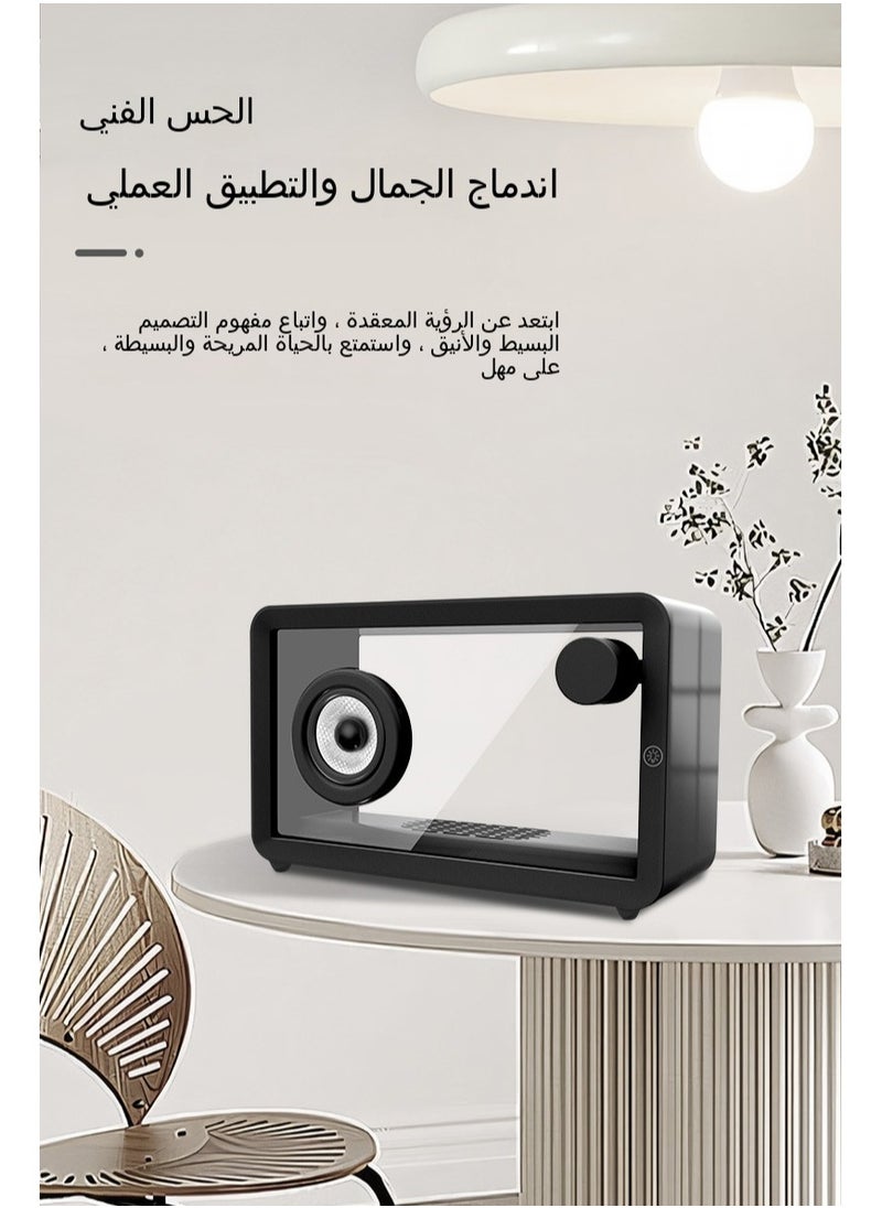 حصريا - مكبر صوت بلوتوث شفاف وبسيط جديد مع إضاءة محيطة - Image 1