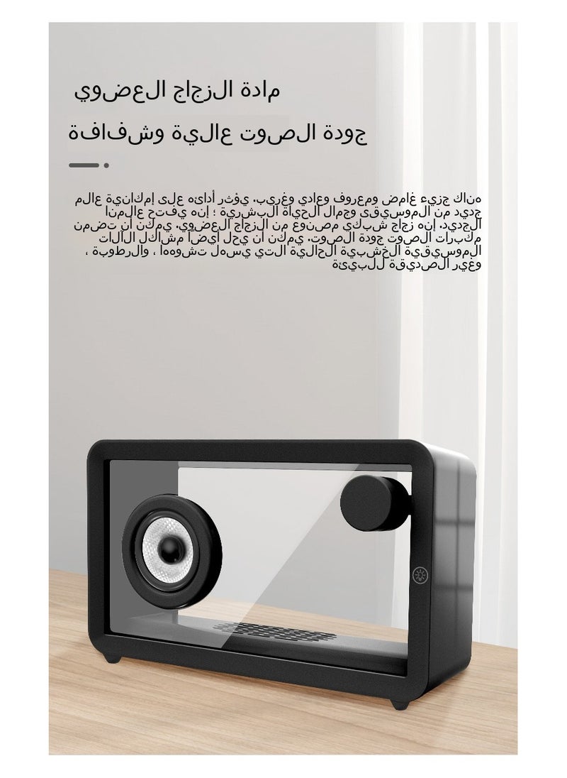 حصريا - مكبر صوت بلوتوث شفاف وبسيط جديد مع إضاءة محيطة - Image 1