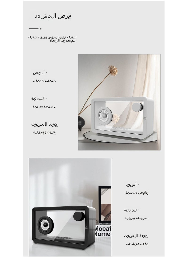 حصريا - مكبر صوت بلوتوث شفاف وبسيط جديد مع إضاءة محيطة - Image 1